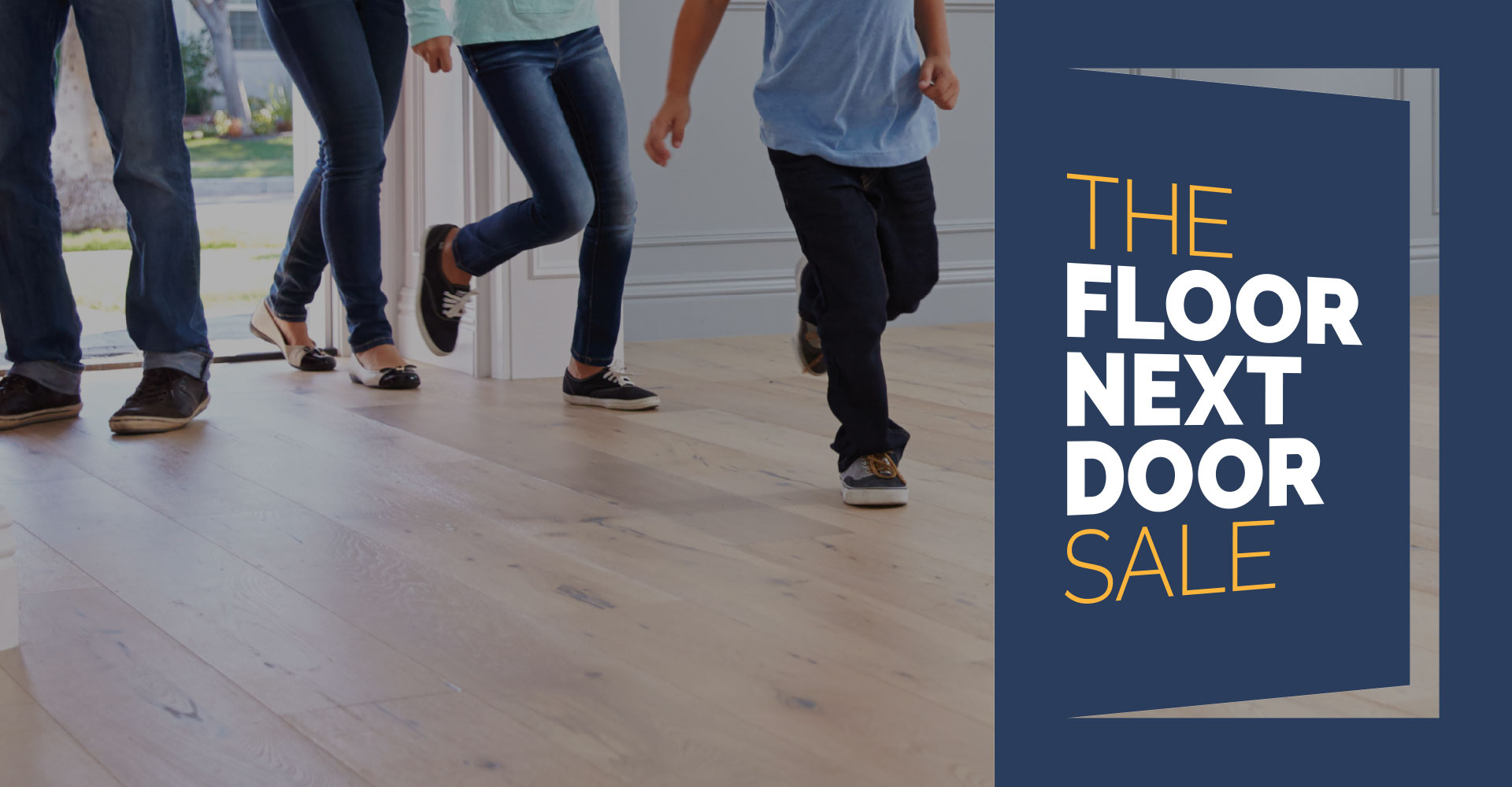 family running on vinyl floor