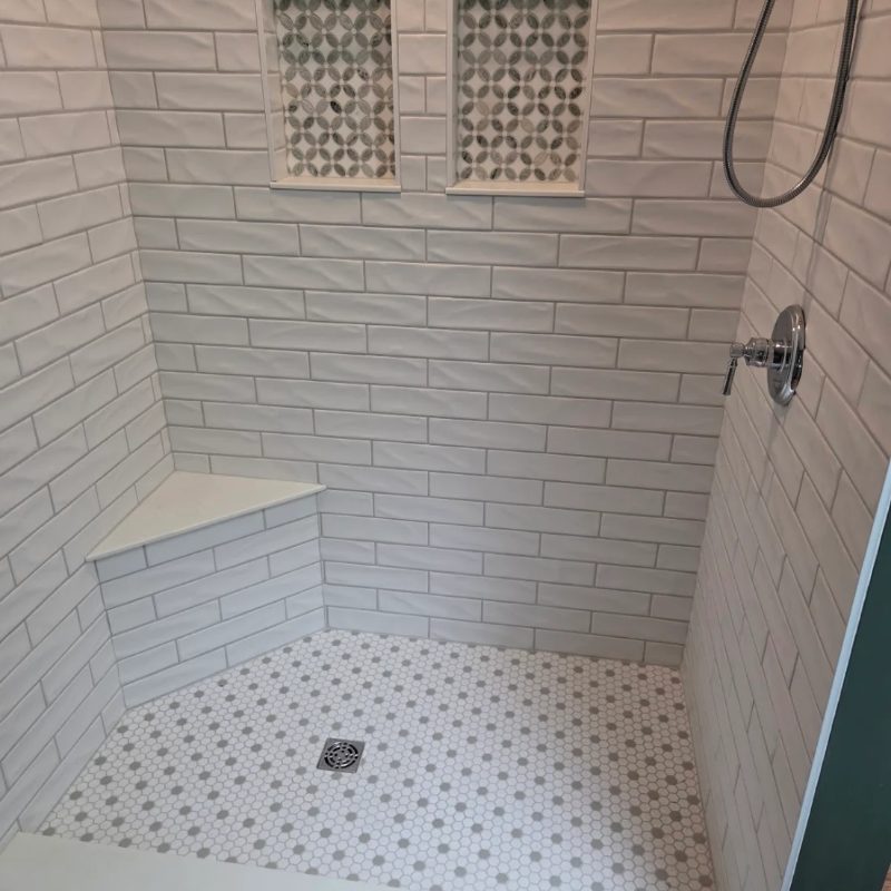 shower tile custom remodel